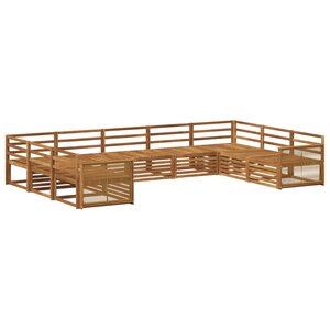 vidaXL Ensemble de canapés d'extérieur 9 pc Naturel