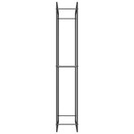 vidaXL Étagère à bois de chauffage Noir mat 80 x 28 x 154 cm Acier