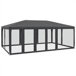 vidaXL Tente de fête avec 10 parois latérales maille anthracite 6x4 m