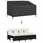 vidaXL Housse de banc de jardin Noir 160 x 100 x 61 / 89 cm Tissu 210D