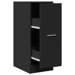 vidaXL Armoire d'apothicaire noir 30x41x77 5 cm bois d'ingénierie