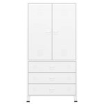 vidaXL Garde-robe Blanc 90x50x180 cm Métal