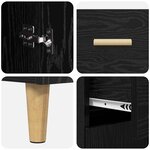 vidaXL Buffet Chêne noir 34 x 69 5 x 89 cm Bois d'ingénierie