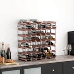vidaXL Casier à bouteilles pour 42 bouteilles Marron Bois pin solide