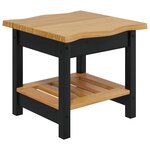 VidaXL Table d'appoint EKAI Noir 50 x 50 x 45 5 cm Bois de pin massif