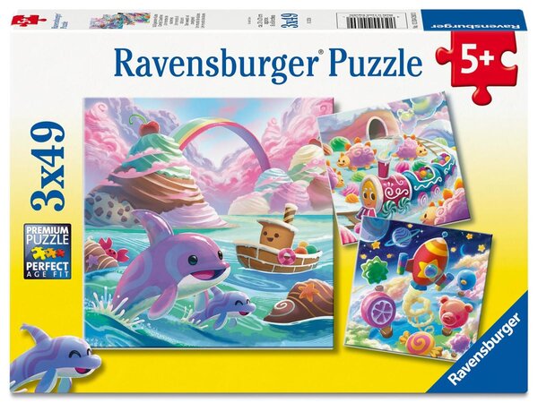 Puzzle 3x49 p - Monde sucreries