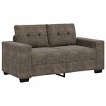 vidaXL Canapé 2 Pièces Gris foncé 221 x 78 x 80 cm Faux cuir