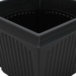 vidaXL Pot de Fleurs Carré 6 Pièces Noir 23 x 23 x 17 5 cm Plastique
