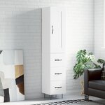 vidaXL Buffet haut Blanc 34 5x34x180 cm Bois d'ingénierie