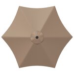 vidaXL Parasol de jardin 300 x 300 cm Polyester Rectangulaire Taupe