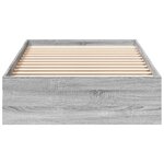 vidaXL Cadre de lit et tiroirs sonoma gris 90x190 cm bois d'ingénierie