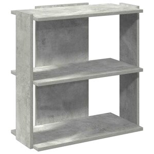 vidaXL Bibliothèque à 3 niveaux gris béton 60x30x60 cm bois ingénierie
