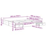 vidaXL Cadre de lit avec rangement chêne artisanal 180 x 200 cm