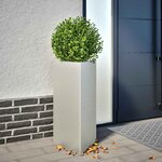 vidaXL Jardinières 2 Pièces triangulaire 40x40x75 cm acier inoxydable
