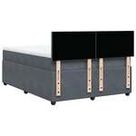 vidaXL Sommier à lattes de lit et matelas Gris foncé 140x190cm Velours