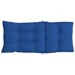 vidaXL Coussins de chaise à dossier haut lot de 2 bleu royal