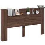 vidaXL Tête de lit Chêne brun 180 x 16 5 x 103 5 cm Bois d'ingénierie