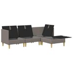 vidaXL Canapé modulaire avec rangement 4 Pièces Taupe Tissu