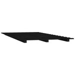 vidaXL Cadre de lit Noir 150x200 cm Bois de pin massif