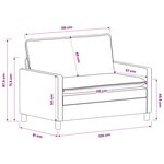vidaXL Canapé Bleu 126 x 81 x 87 5 cm Polyester