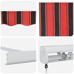vidaXL Store rétractable manuel en orange et marron - 450x300 cm
