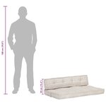 vidaXL Coussin de canapé palette Marron clair Tissu Patchwork