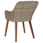 vidaXL -chaises de jardin avec coussins 2 Pièces Noir Poly Rattan