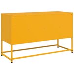 vidaXL Meuble TV jaune moutarde 100 5x39x60 5 cm acier