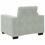 vidaXL Ensemble de Canapés 3 Pièces Gris clair 221 x 80 x 80 cm Velours