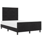 Lit vidaXL Noir 120x190 cm Velours