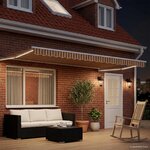 vidaXL Auvent rétractable électrique Jaune et Gris 5 x 3 m