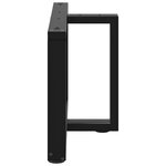vidaXL Pieds de table basse en T  2 pièces  noir  60 x 25 x (42-43) cm  acier
