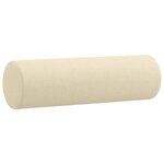 vidaXL Canapé 2 places avec oreillers décoratifs crème 120 cm tissu
