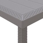 vidaXL Ensemble de salle à manger de jardin 11 pièces avec coussins gris clair rotin poly
