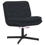 vidaXL Fauteuil relaxant pivotant Autre Noir 63 x 75 x 76 cm Velours