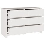 Commode vidaXL "DRAMMEN" Blanche 111x43x73 5 cm en Bois massif de Pin