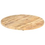 vidaXL Dessus de table Bois de manguier solide Rond 25-27 mm 50 cm