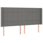 vidaXL Sommier à lattes de lit matelas LED Gris foncé 200x200 cm Tissu