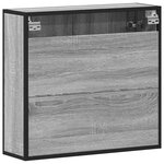 vidaXL Armoire à miroir de salle de bain sonoma gris bois d’ingénierie