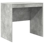 vidaXL Bureau en béton gris 80x50x76 cm en bois d'ingénierie