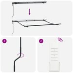 vidaXL Auvent Rétractable Rayure Multicolore 250 x 200 cm