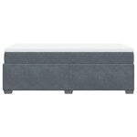 vidaXL Sommier à lattes de lit avec matelas Gris foncé 100x200 cm