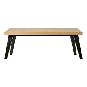 Table basse placage chêne avec motif à chevrons 60 x 120 x 42 cm