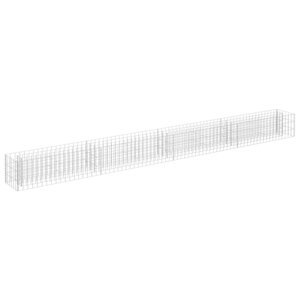 vidaXL Lit surélevé à gabion Acier galvanisé 360x30x30 cm