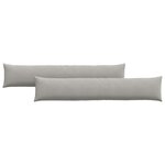 vidaXL Coussins de canapé 2 pc tissu Gris clair 200 x 40 cm