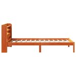 vidaXL Cadre de lit et tête de lit sans matelas cire marron 100x200 cm