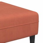 vidaXL Canapé Rouge orange 250 x 188 x 76 cm Tissu en velours côtelé