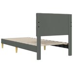 vidaXL Cadre de lit avec tête de lit Gris foncé 80 x 200 cm Tissu
