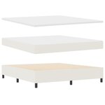 vidaXL Lit avec Sommier à Ressorts et Matelas & Lumière LED Crème en Tissu en Velours Côtelé