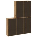 vidaXL Armoires latérales 5 Pièces ODDA 40x24x79 cm bois massif pin
